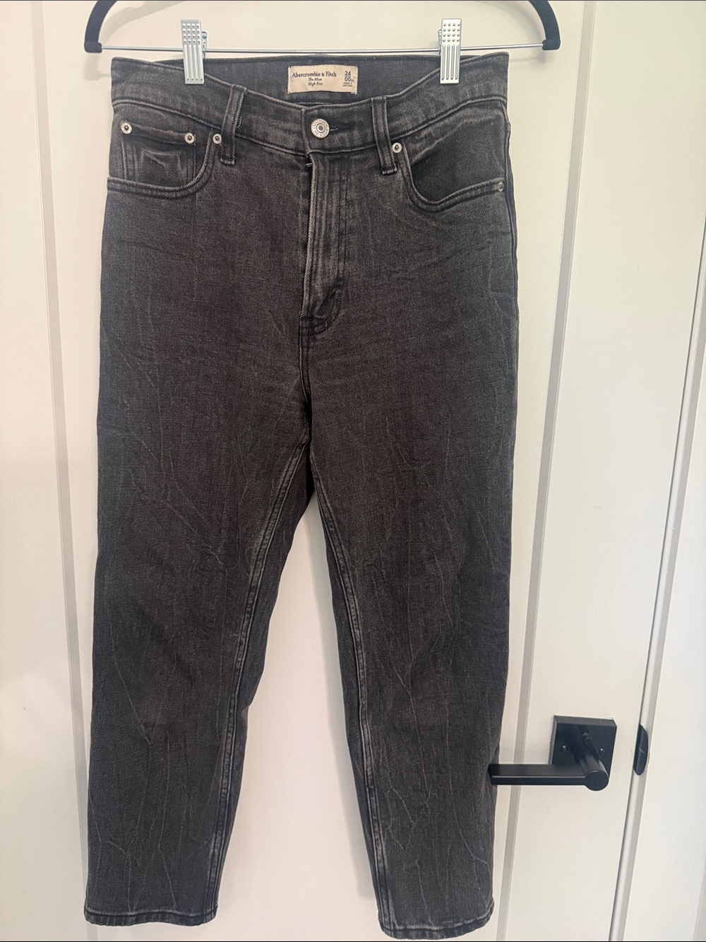 Abercrombie & Fitch The Mom High Rise Jeans -  Black Wash